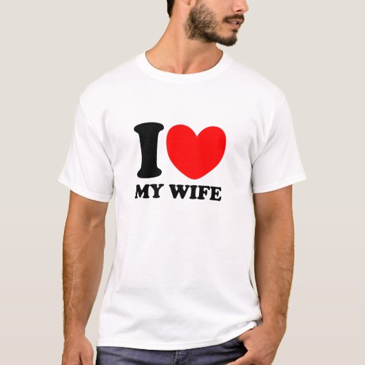 Ik hou van mijn vrouw t-shirt (Voorkant)
