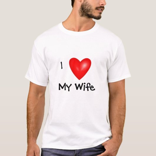 Ik hou van mijn vrouw t-shirt (Voorkant)