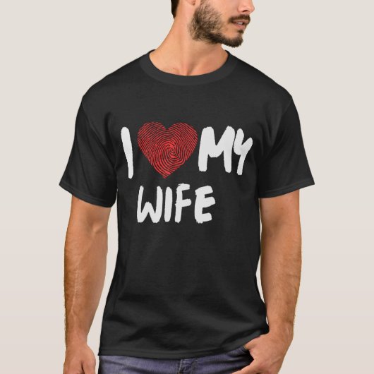 Ik hou van mijn vrouw t-shirt (Voorkant)