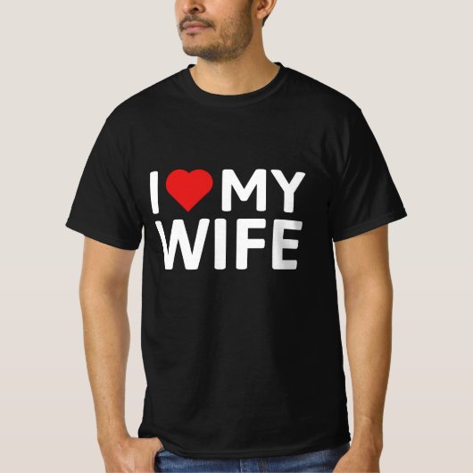 Ik hou van mijn vrouw t-shirt (Voorkant)