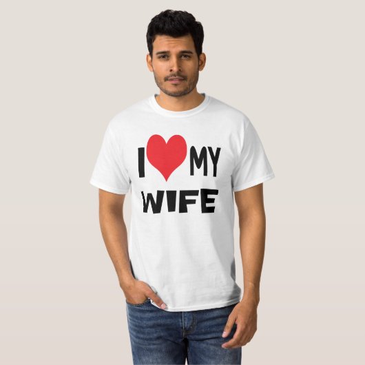 Ik hou van mijn vrouw. t-shirt (Voorkant volledig)