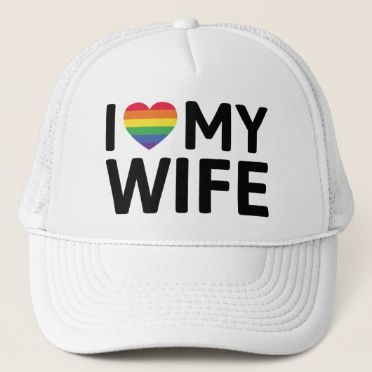 Ik hou van mijn vrouw trucker pet (Voorkant)