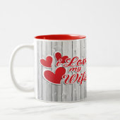 Ik hou van mijn vrouw tweekleurige koffiemok (Links)