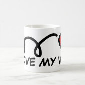Ik hou van mijn vrouw Valentijnsdag mok met hart (Center)