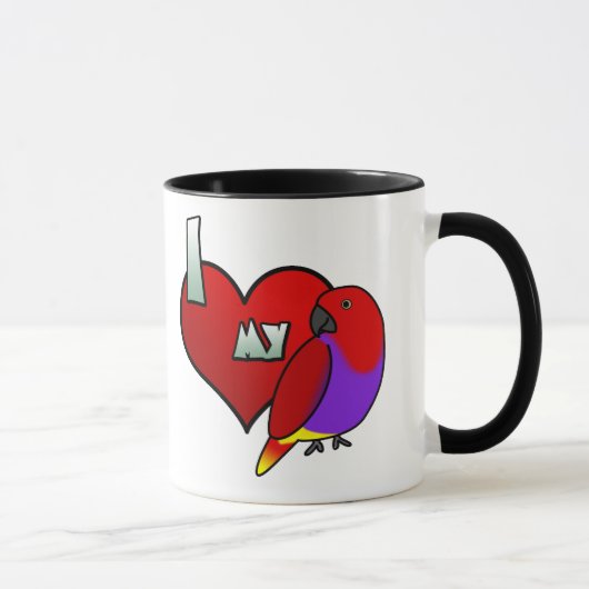 Ik hou van mijn Vrouw Vosmaeri Eclectus Mok (Rechts)