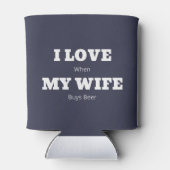 Ik hou van mijn VROUWEN, grappige Beer Lover Joke Blikjeskoeler (Achterkant)