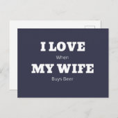 Ik hou van mijn VROUWEN, grappige Beer Lover Joke Briefkaart (Voorkant / Achterkant)
