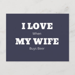 Ik hou van mijn VROUWEN, grappige Beer Lover Joke Briefkaart