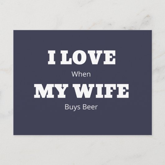 Ik hou van mijn VROUWEN, grappige Beer Lover Joke Briefkaart (Voorkant)
