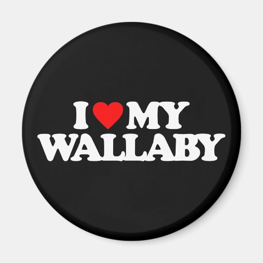 IK HOU VAN MIJN WALLABY MAGNEET (Voorkant)