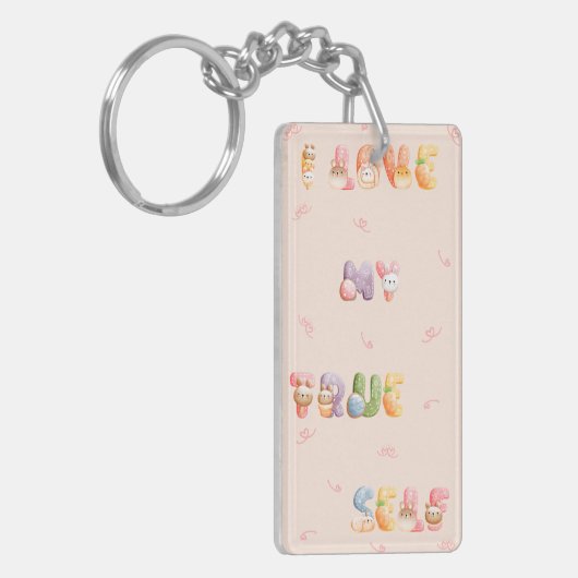 Ik hou van mijn ware zelf | Positive Motivation Sl Sleutelhanger (Voorkant Links)