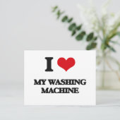 Ik hou van Mijn wasmachine Briefkaart (Staand voorkant)