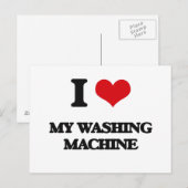 Ik hou van Mijn wasmachine Briefkaart (Voorkant / Achterkant)