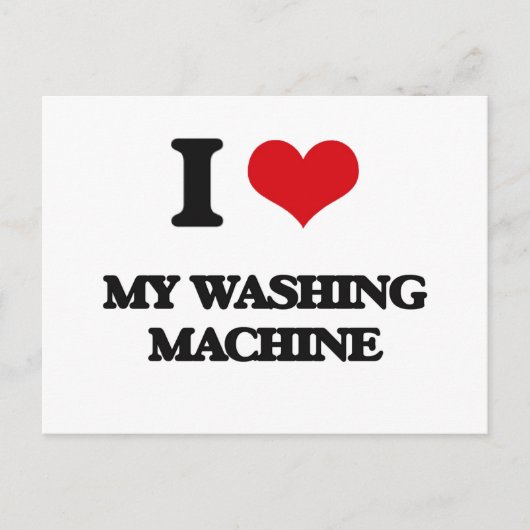 Ik hou van Mijn wasmachine Briefkaart (Voorkant)