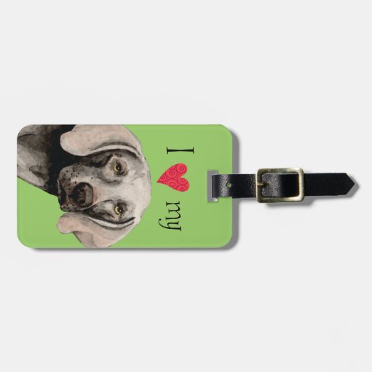 Ik hou van mijn Weimaraner Bagagelabel (Voorkant horizontaal)