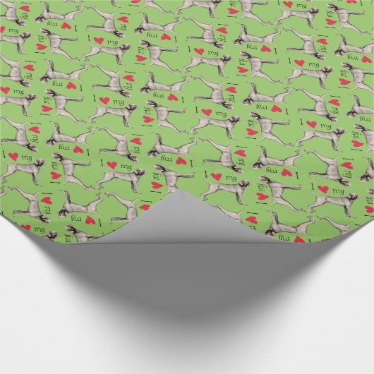 Ik hou van mijn Weimaraner Cadeaupapier (Hoek)