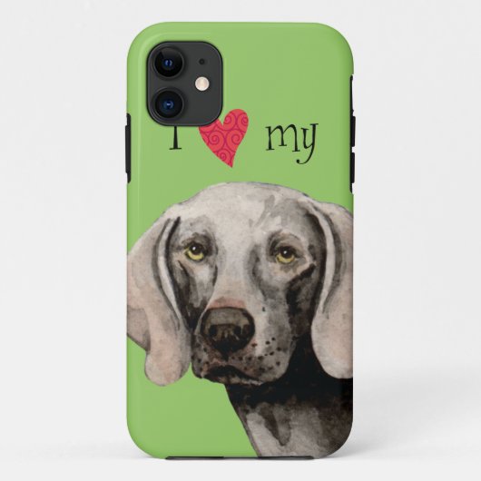 Ik hou van mijn Weimaraner Case-Mate iPhone Case (Achterkant)