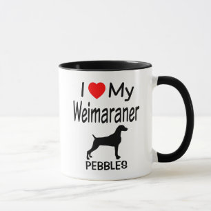 Ik hou van mijn weimaraner Dog Mok