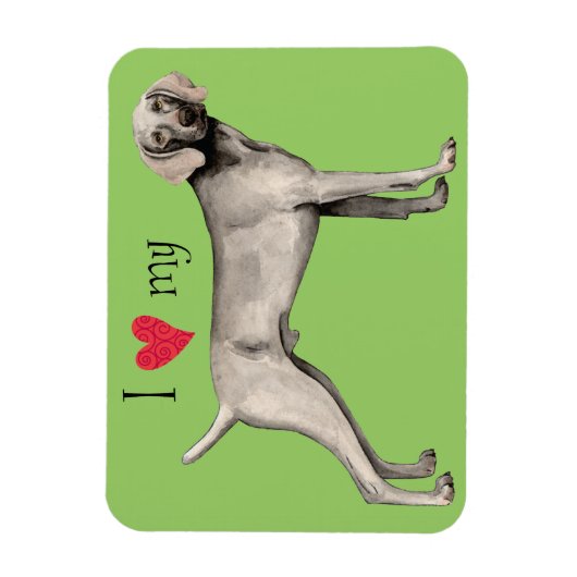 Ik hou van mijn Weimaraner Magneet (Verticaal)