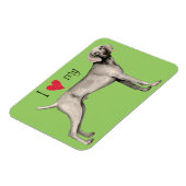 Ik hou van mijn Weimaraner Magneet (Linkerzijde)