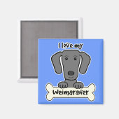 Ik hou van mijn weimaraner magneet (Voorkant / Achterkant)