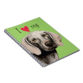 Ik hou van mijn Weimaraner Notitieboek (Rechterzijde)