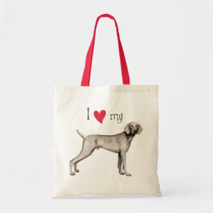 Ik hou van mijn Weimaraner Tote Bag