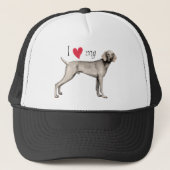 Ik hou van mijn Weimaraner Trucker Pet (Voorkant)