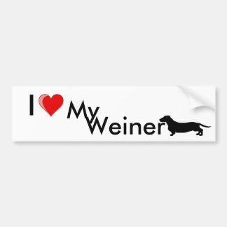 Ik hou van mijn Weiner Bumpersticker