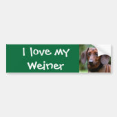 Ik hou van mijn Weiner Bumpersticker (Voorkant)
