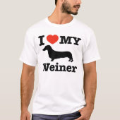 Ik hou van mijn Weiner T-shirt (Voorkant)