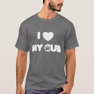 Ik hou van Mijn Welp Hart Poot T-shirt