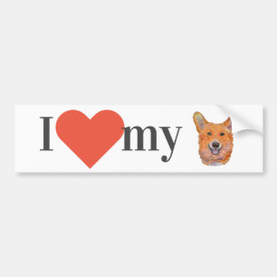 "Ik hou van mijn welsh corgi Bumpersticker