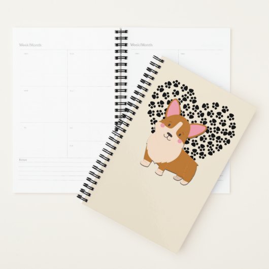 Ik hou van mijn Welsh Corgi Puppy Dog schildert he Planner (Display)