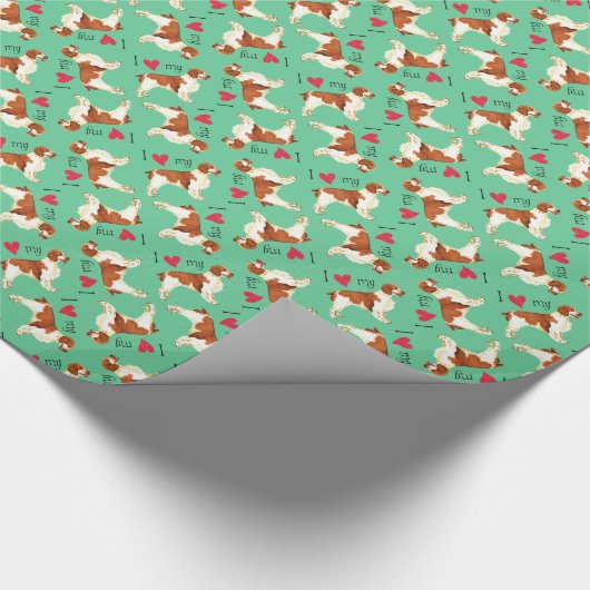 Ik hou van mijn Welsh Springer Spaniel Cadeaupapier (Hoek)