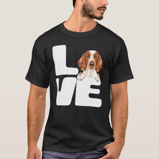 Ik hou van mijn Welsh Springer Spaniel hond T-shirt (Voorkant)