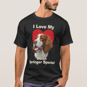 Ik hou van mijn Welsh Springer Spaniel Puppy Dog T-shirt
