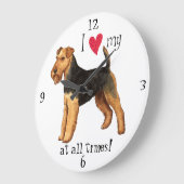 Ik hou van mijn Welsh Terrier Grote Klok (Hoek)