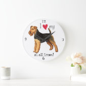 Ik hou van mijn Welsh Terrier Grote Klok (Huis)