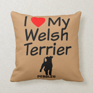Ik hou van mijn Welsh Terrier hond Kussen
