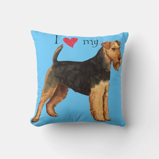 Ik hou van mijn Welsh Terrier Kussen (Voorkant)