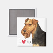 Ik hou van mijn Welsh Terrier Magneet (Voorkant / Achterkant)
