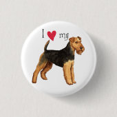 Ik hou van mijn Welsh Terrier Ronde Button 3,2 Cm (Voorkant)