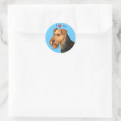 Ik hou van mijn Welsh Terrier Ronde Sticker (Tas)