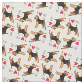 Ik hou van mijn Welsh Terrier Stof (Swatch)