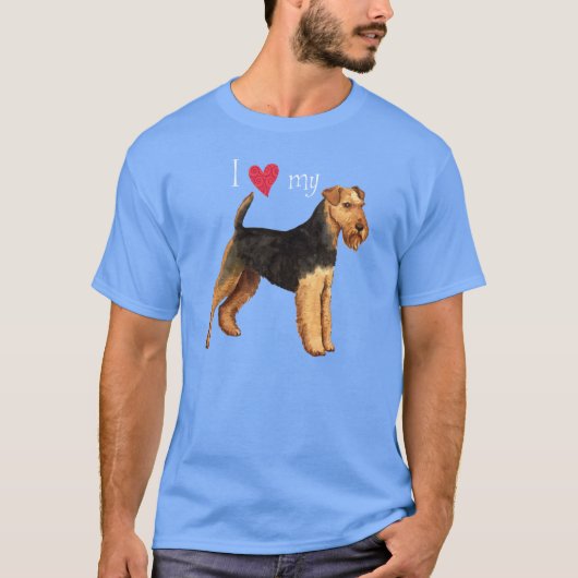Ik hou van mijn Welsh Terrier T-Shirt (Voorkant)