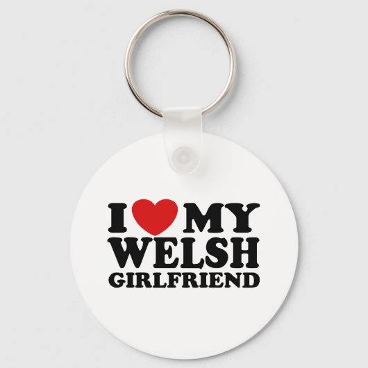 Ik hou van mijn Welsh Vriendin Sleutelhanger (Voorkant)