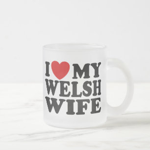 Ik hou van mijn welsh vrouw matglas koffiemok