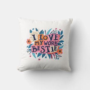 Ik hou van mijn werk Bestie werk Bestie Gift Class Kussen