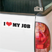 Ik hou van mijn werk bumpersticker (Op Truck)